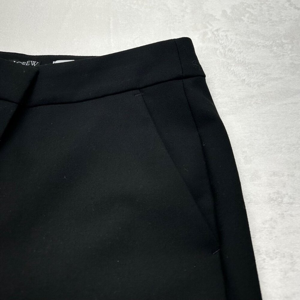 J.Crew Kate Black Trousers Womens Size 4 Carreman Premium Quality Straight Leg C - Picture 6 of 11